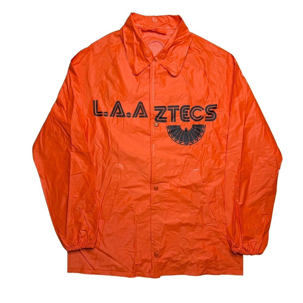 Vintage 70s LA Los Angeles Aztecs‎ NASL soccer Chevrolet orange jacket - YOUTH M